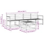 vidaXL Záhradná súprava gaučov 5 pcs Biela 59 x 59 x 37 cm – Obrázok 7