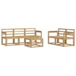 vidaXL Záhradná súprava gaučov 6 pcs Biela 59 x 59 x 37 cm – Obrázok 2
