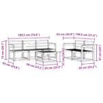 vidaXL Záhradná súprava gaučov 6 pcs Biela 59 x 59 x 37 cm – Obrázok 8