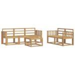 vidaXL Záhradná súprava gaučov 6 pcs Biela 59 x 59 x 37 cm – Obrázok 2