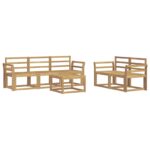 vidaXL Záhradná súprava gaučov 6 pcs Biela 59 x 59 x 37 cm – Obrázok 2