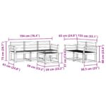 vidaXL Záhradná súprava gaučov 6 pcs Biela 59 x 59 x 37 cm – Obrázok 8