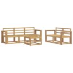 vidaXL Záhradná súprava gaučov 6 pcs Biela 59 x 59 x 37 cm – Obrázok 2