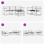 vidaXL Záhradná súprava gaučov 6 pcs Biela 59 x 59 x 37 cm – Obrázok 7