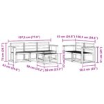 vidaXL Záhradná súprava gaučov 6 pcs Biela 59 x 59 x 37 cm – Obrázok 8