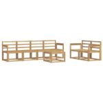 vidaXL Záhradná súprava gaučov 7 pcs Biela 59 x 59 x 37 cm – Obrázok 2