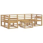 vidaXL Záhradná súprava gaučov 7 pcs Biela 59 x 59 x 37 cm – Obrázok 2