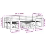vidaXL Záhradná súprava gaučov 7 pcs Biela 59 x 59 x 37 cm – Obrázok 8