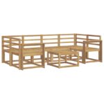 vidaXL Záhradná súprava gaučov 7 pcs Biela 59 x 59 x 37 cm – Obrázok 2