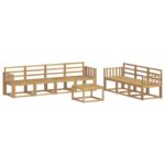 vidaXL Záhradná súprava gaučov 8 pcs Biela 59 x 59 x 37 cm – Obrázok 2