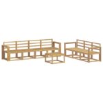 vidaXL Záhradná súprava gaučov 8 pcs Biela 59 x 59 x 37 cm – Obrázok 2