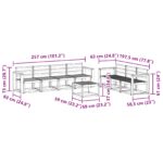 vidaXL Záhradná súprava gaučov 8 pcs Biela 59 x 59 x 37 cm – Obrázok 8