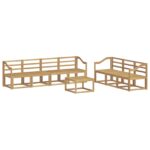 vidaXL Záhradná súprava gaučov 8 pcs Biela 59 x 59 x 37 cm – Obrázok 2