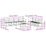 vidaXL Záhradná súprava gaučov 8 pcs Biela 59 x 59 x 37 cm – Obrázok 8