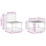 vidaXL Záhradná súprava gaučov 8 pcs Biela 59 x 59 x 37 cm – Obrázok 9