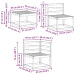 vidaXL Záhradná súprava gaučov 8 pcs Biela 59 x 59 x 37 cm – Obrázok 9