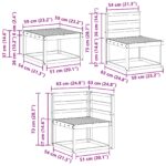 vidaXL Záhradná súprava gaučov 8 pcs Biela 59 x 59 x 37 cm – Obrázok 9