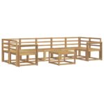 vidaXL Záhradná súprava gaučov 8 pcs Biela 59 x 59 x 37 cm – Obrázok 2