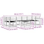 vidaXL Záhradná súprava gaučov 8 pcs Biela 59 x 59 x 37 cm – Obrázok 8