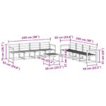 vidaXL Záhradná súprava gaučov 9 pcs Biela 59 x 59 x 37 cm – Obrázok 8