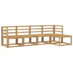 vidaXL Záhradná súprava gaučov 5 pcs Biela 245 x 122,5 x 73 cm – Obrázok 2