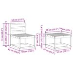 vidaXL Záhradná súprava gaučov 5 pcs Biela 245 x 122,5 x 73 cm – Obrázok 8