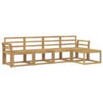 vidaXL Záhradná súprava gaučov 5 pcs Biela 253 x 122,5 x 73 cm – Obrázok 2