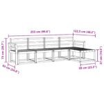 vidaXL Záhradná súprava gaučov 5 pcs Biela 253 x 122,5 x 73 cm – Obrázok 7