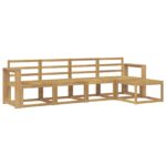 vidaXL Záhradná súprava gaučov 5 pcs Biela 257 x 122,5 x 73 cm – Obrázok 2
