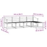 vidaXL Záhradná súprava gaučov 5 pcs Biela 245 x 122,5 x 73 cm – Obrázok 7