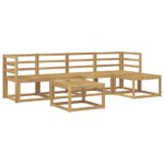 vidaXL Záhradná súprava gaučov 6 pcs Biela 59 x 59 x 37 cm – Obrázok 2