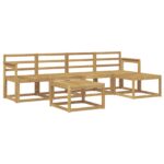 vidaXL Záhradná súprava gaučov 6 pcs Biela 59 x 59 x 37 cm – Obrázok 2