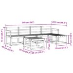 vidaXL Záhradná súprava gaučov 6 pcs Biela 59 x 59 x 37 cm – Obrázok 8