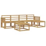 vidaXL Záhradná súprava gaučov 6 pcs Biela 59 x 59 x 37 cm – Obrázok 2