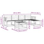 vidaXL Záhradná súprava gaučov 6 pcs Biela 59 x 59 x 37 cm – Obrázok 8