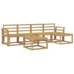 vidaXL Záhradná súprava gaučov 6 pcs Biela 59 x 59 x 37 cm – Obrázok 2
