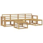 vidaXL Záhradná súprava gaučov 6 pcs Biela 59 x 59 x 37 cm – Obrázok 2