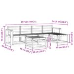 vidaXL Záhradná súprava gaučov 6 pcs Biela 59 x 59 x 37 cm – Obrázok 8