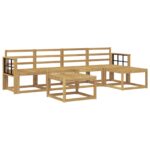 vidaXL Záhradná súprava gaučov 6 pcs Biela 59 x 59 x 37 cm – Obrázok 2