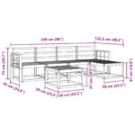 vidaXL Záhradná súprava gaučov 6 pcs Biela 59 x 59 x 37 cm – Obrázok 8