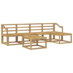 vidaXL Záhradná súprava gaučov 6 pcs Biela 59 x 59 x 37 cm – Obrázok 2