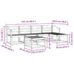 vidaXL Záhradná súprava gaučov 6 pcs Biela 59 x 59 x 37 cm – Obrázok 8