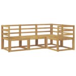 vidaXL Záhradná súprava gaučov 4 pcs Biela 185,5 x 126,5 x 73 cm – Obrázok 2