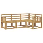 vidaXL Záhradná súprava gaučov 4 pcs Biela 187,5 x 128,5 x 73 cm – Obrázok 2