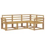 vidaXL Záhradná súprava gaučov 4 pcs Biela 190 x 130,5 x 73 cm – Obrázok 2