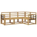 vidaXL Záhradná súprava gaučov 4 pcs Biela 187,5 x 128,5 x 73 cm – Obrázok 2