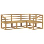 vidaXL Záhradná súprava gaučov 4 pcs Biela 185,5 x 126,5 x 73 cm – Obrázok 2