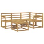 vidaXL Záhradná súprava gaučov 5 pcs Biela 59 x 59 x 37 cm – Obrázok 2