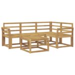 vidaXL Záhradná súprava gaučov 5 pcs Biela 59 x 59 x 37 cm – Obrázok 2