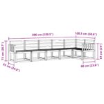 vidaXL Záhradná súprava gaučov 6 pcs Biela Pevné akáciové drevo – Obrázok 7